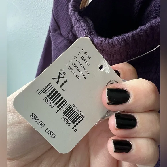 Free People purple Always Ready halter neck wide leg jumpsuit Women’s Sz XL NWT - Picture 9 of 9